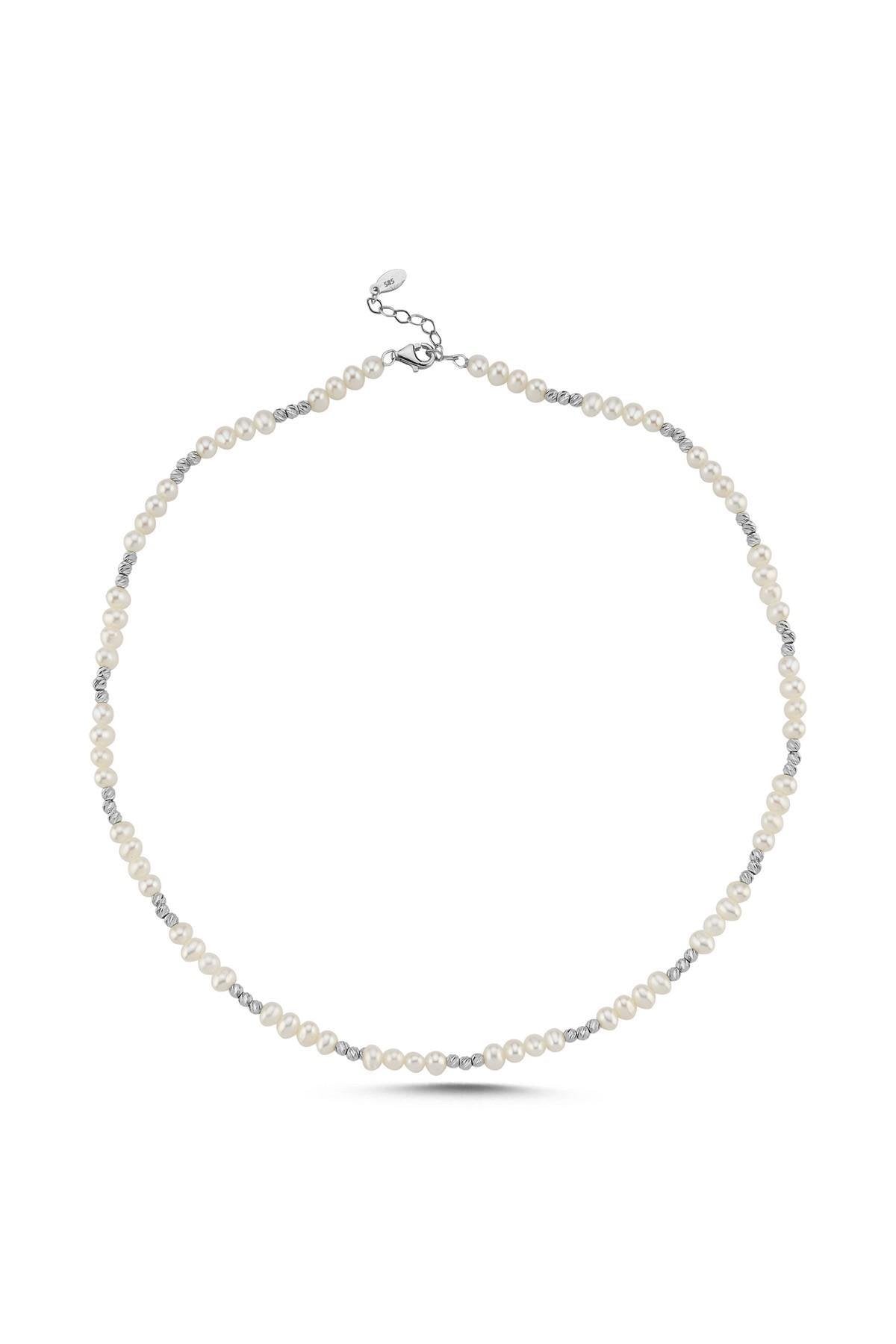 Dorika Toplu Çıtır Doğal İnci Kolye