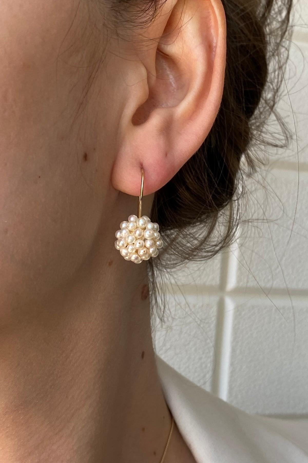 Prenses Model Doğal İnci Küpe Kolye Bileklik Yüzük Dörtlü Set