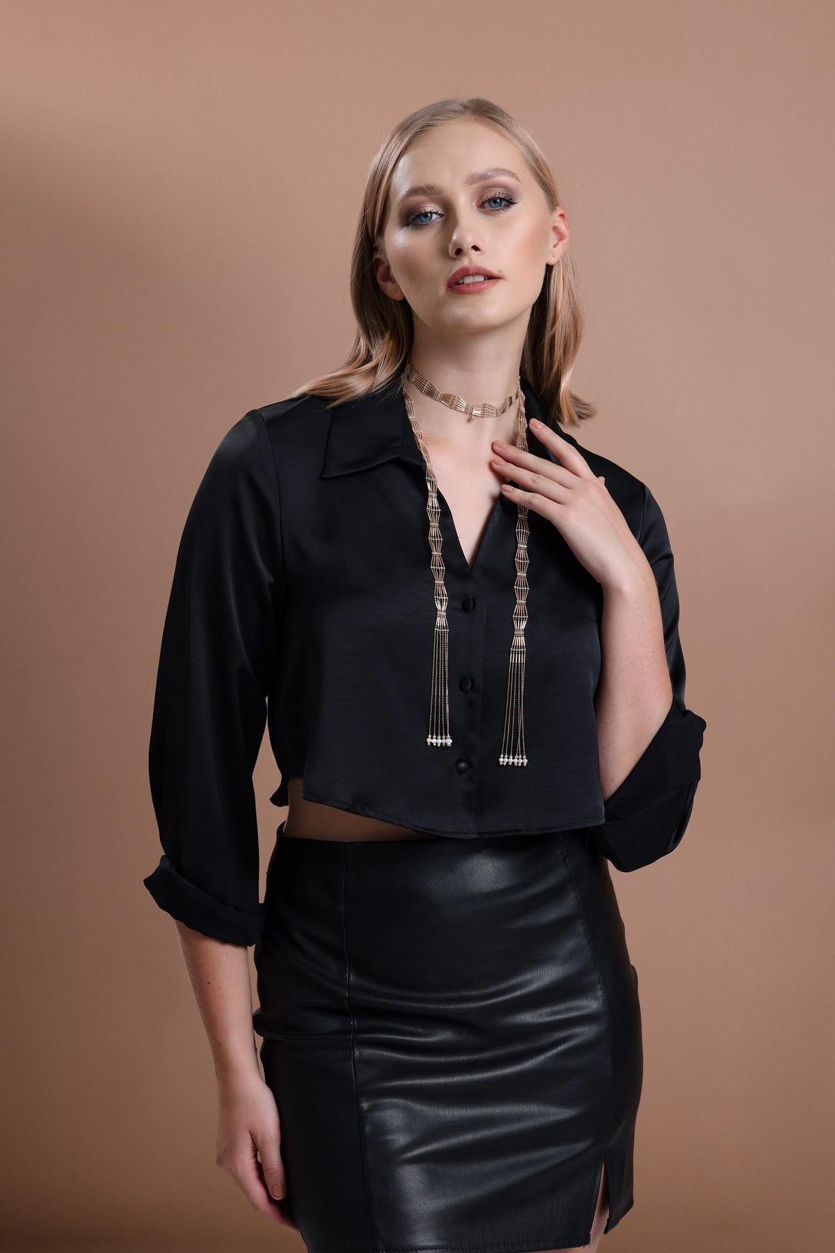 Çubuk Modelli Doğal İnci Şal