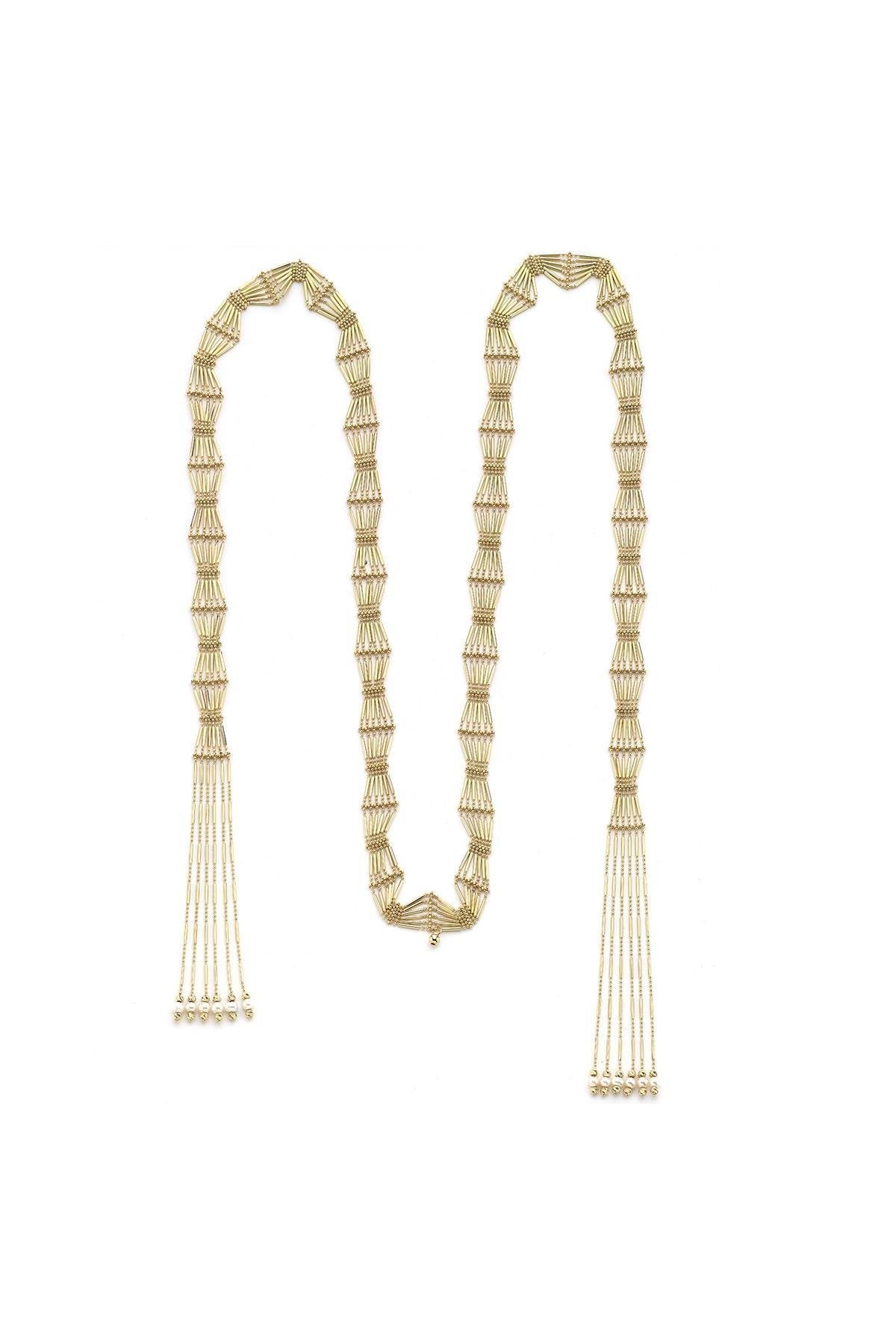 Çubuk Modelli Doğal İnci Şal