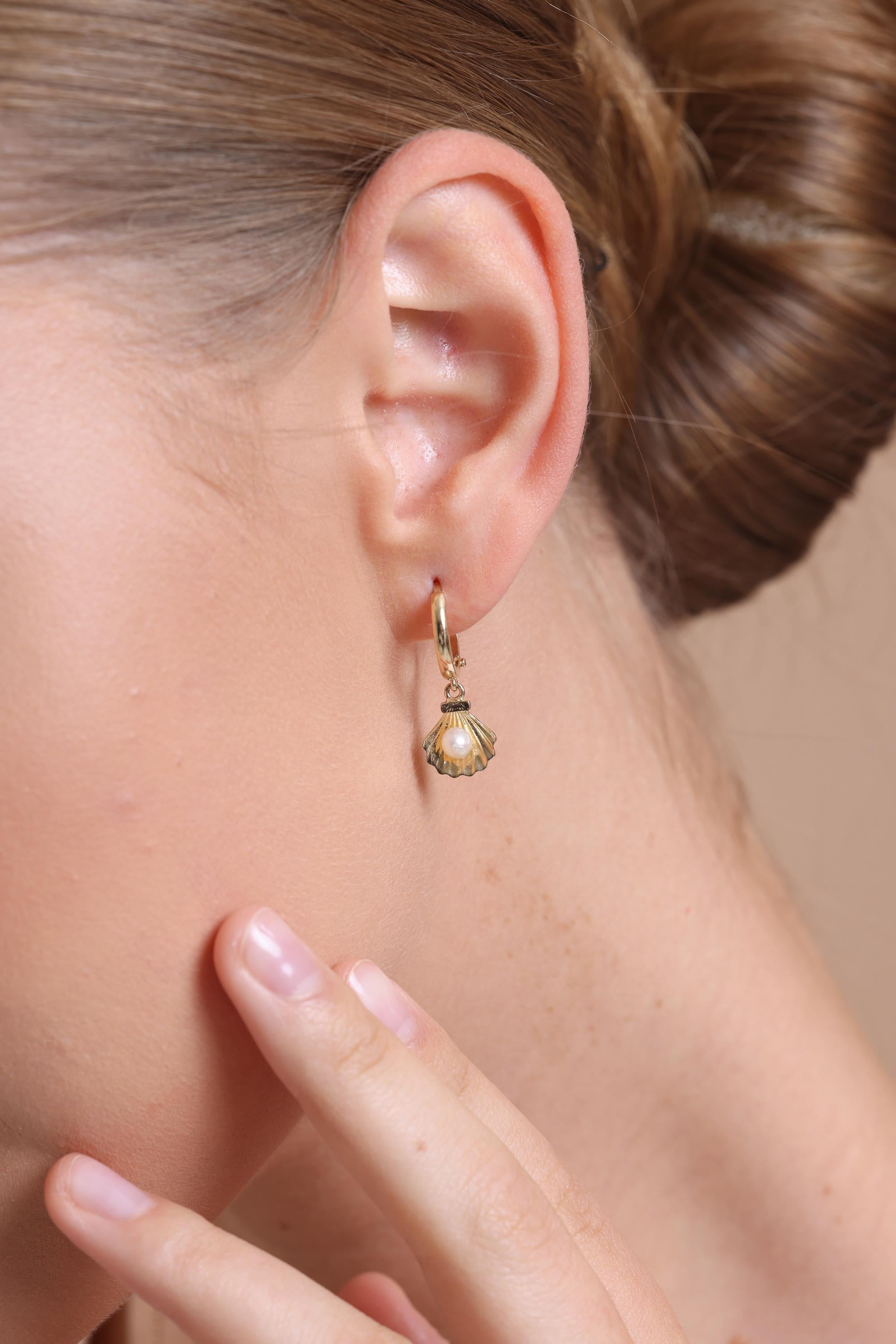 İstiridye Doğal İnci Küpe Kolye Yüzük Üçlü Set