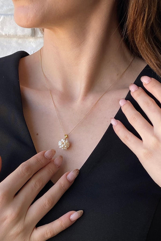 Prenses Top İnci Kolye