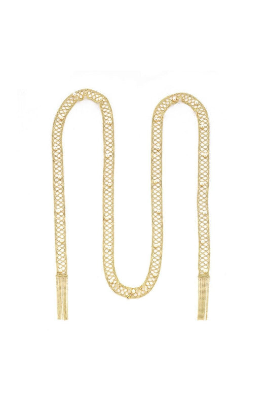 S Örgülü Doğal İnci Kemer