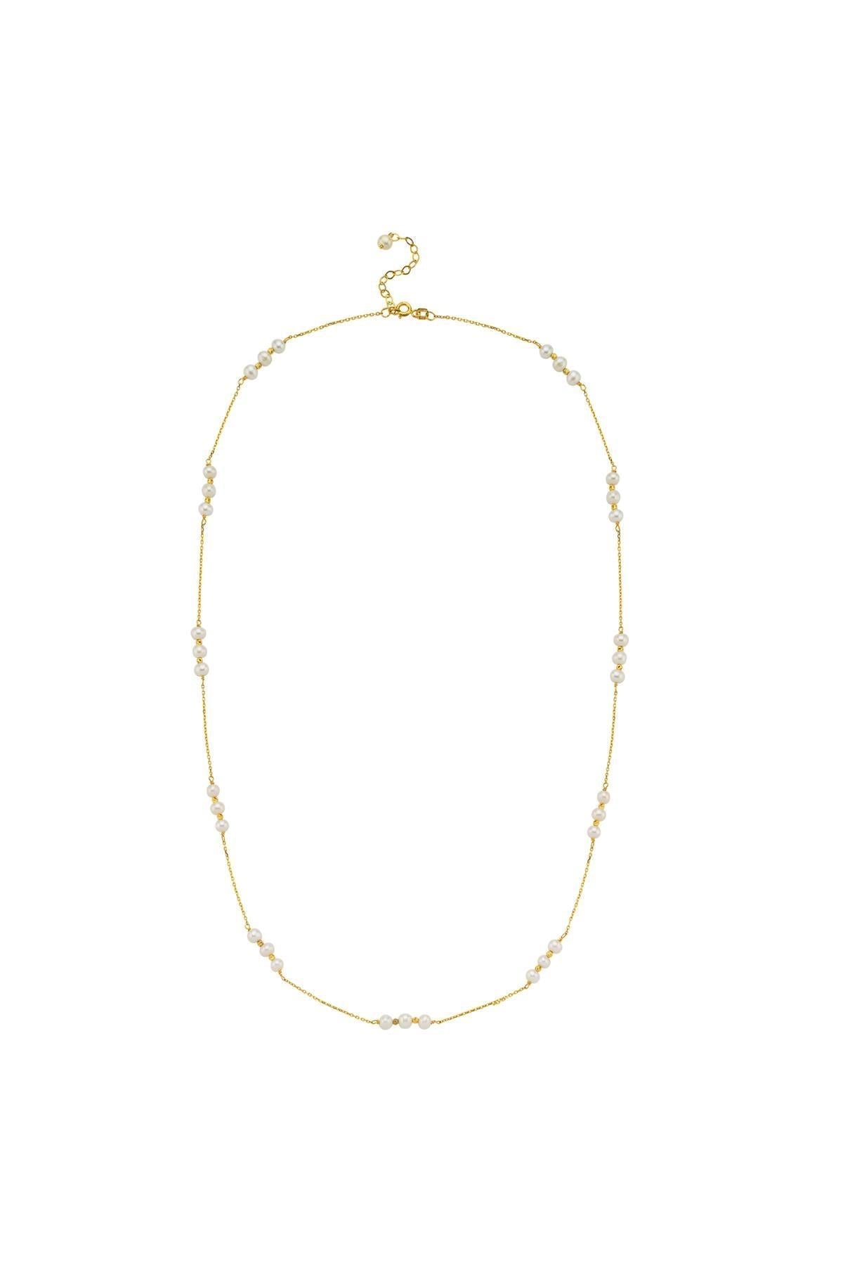 Üç Doğal İncili Dorika Toplu Kolye