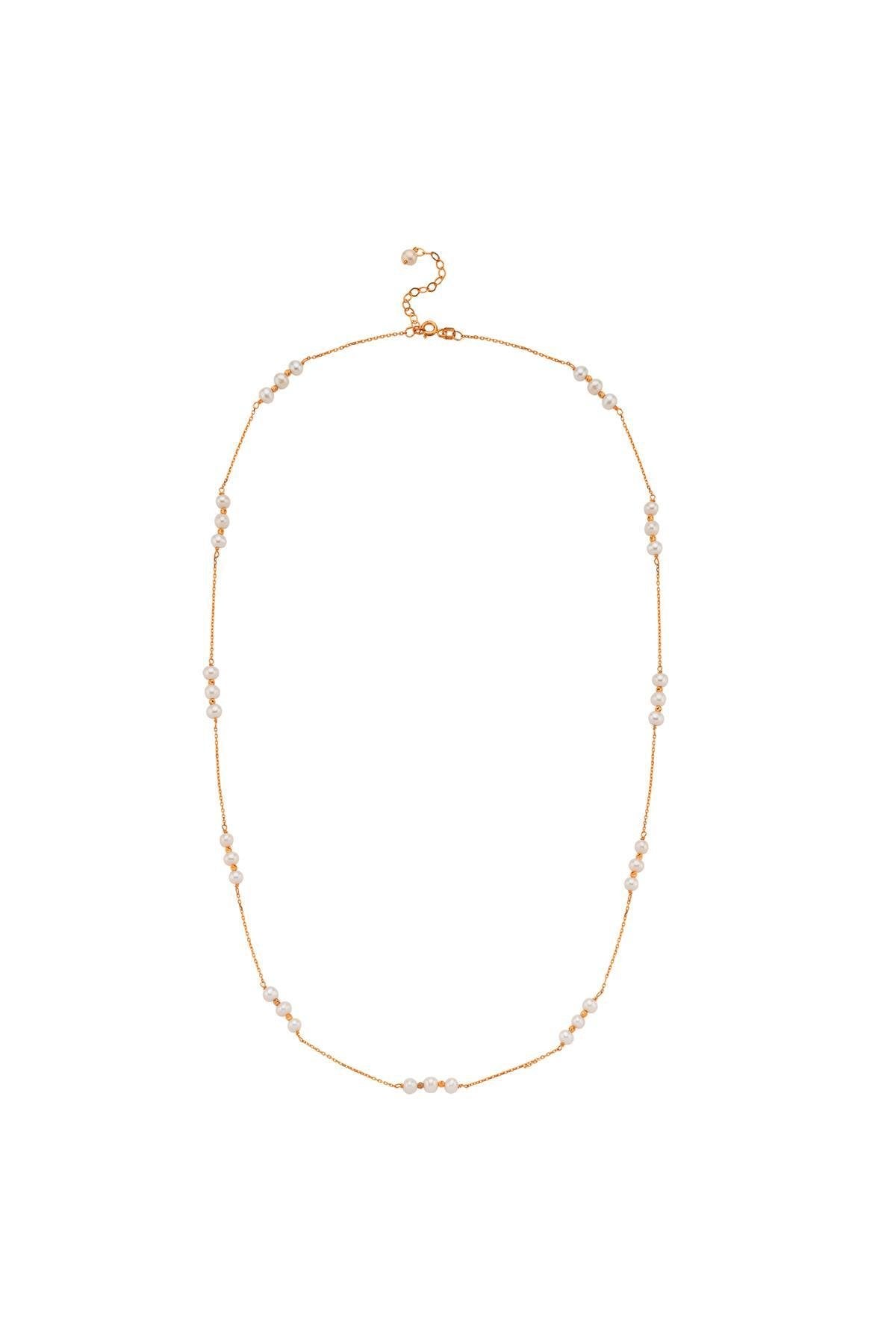 Üç Doğal İncili Dorika Toplu Kolye