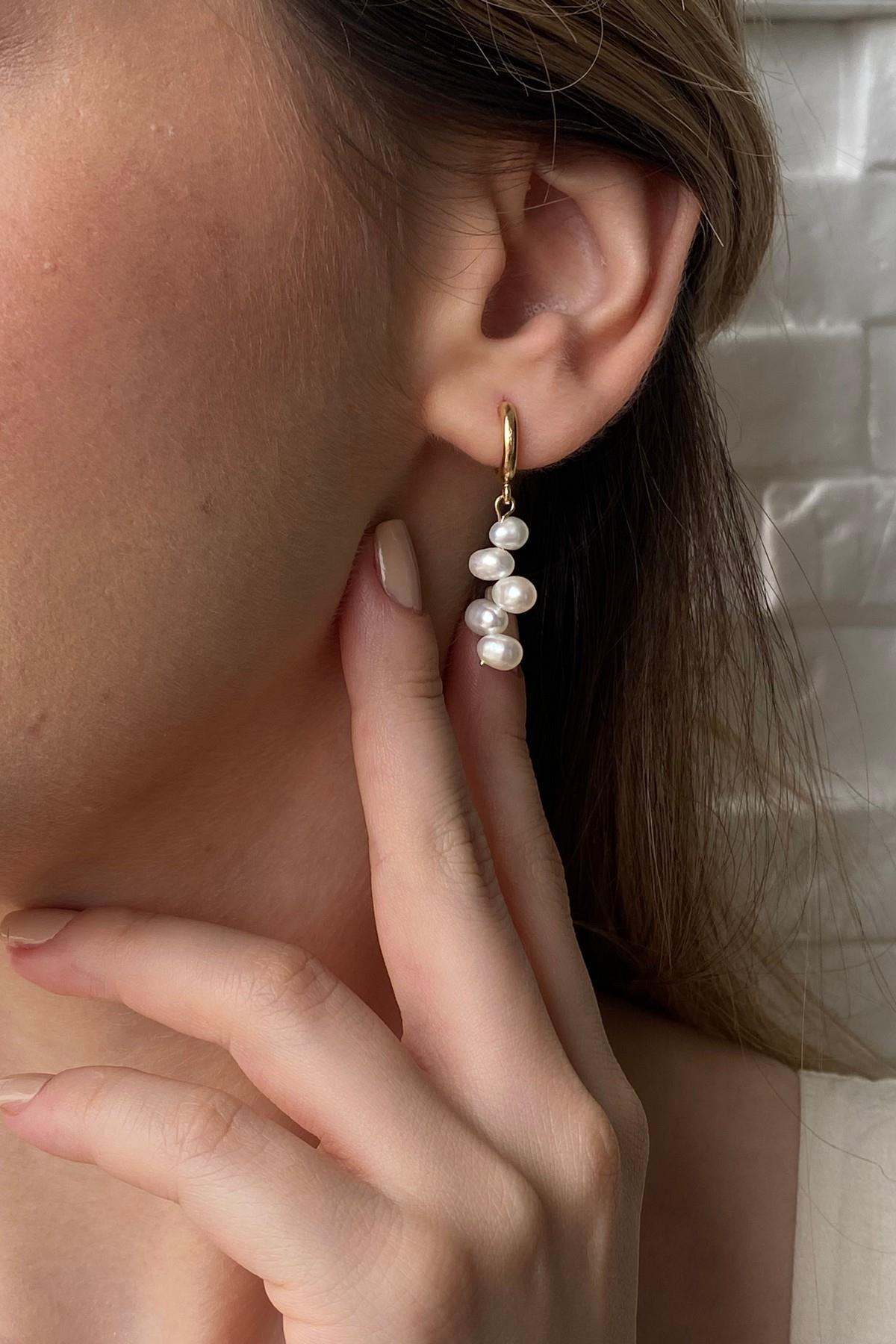 Barok Doğal İnci Küpe