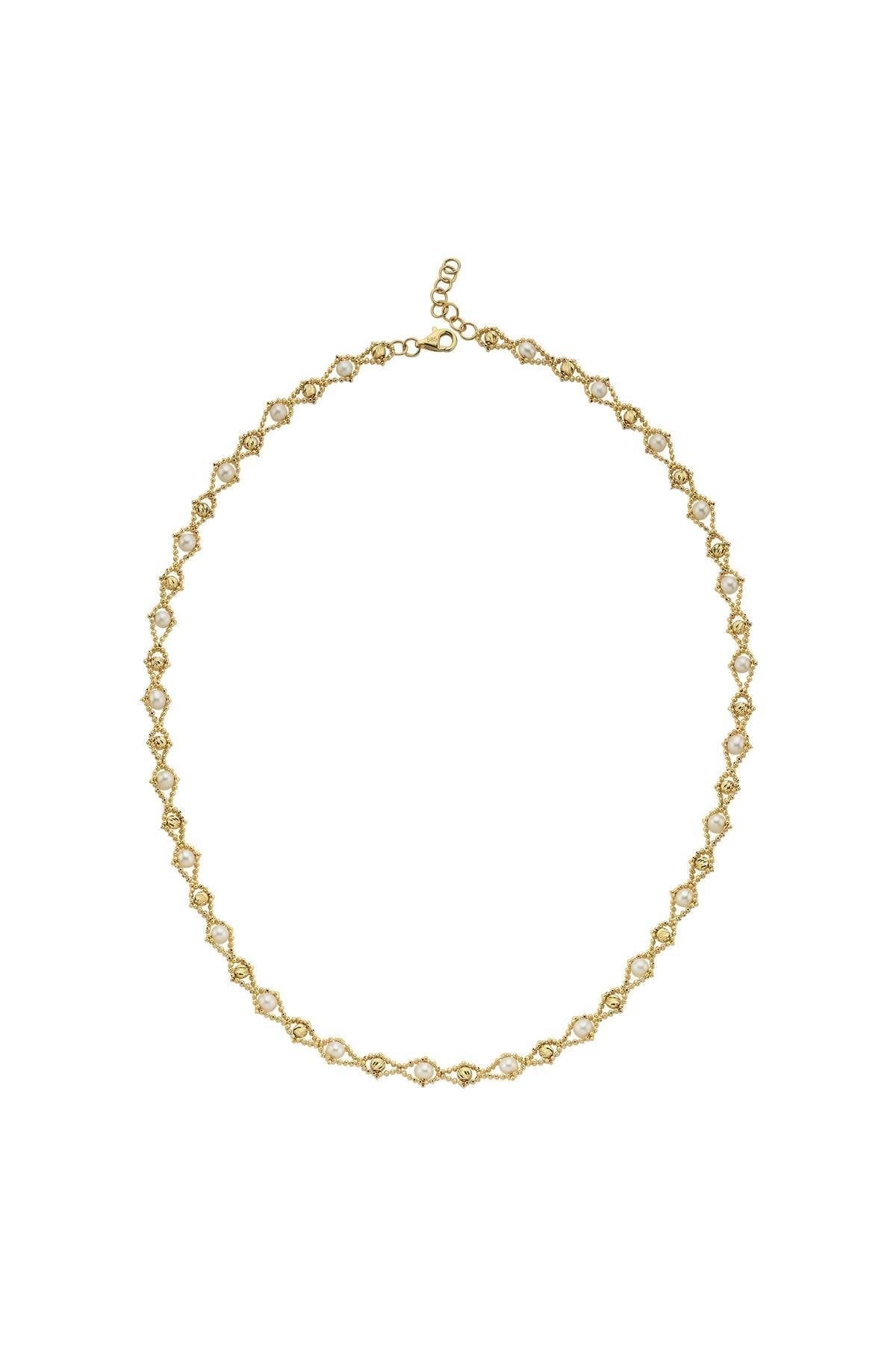 Damla Modelli Doğal İncili Kolye