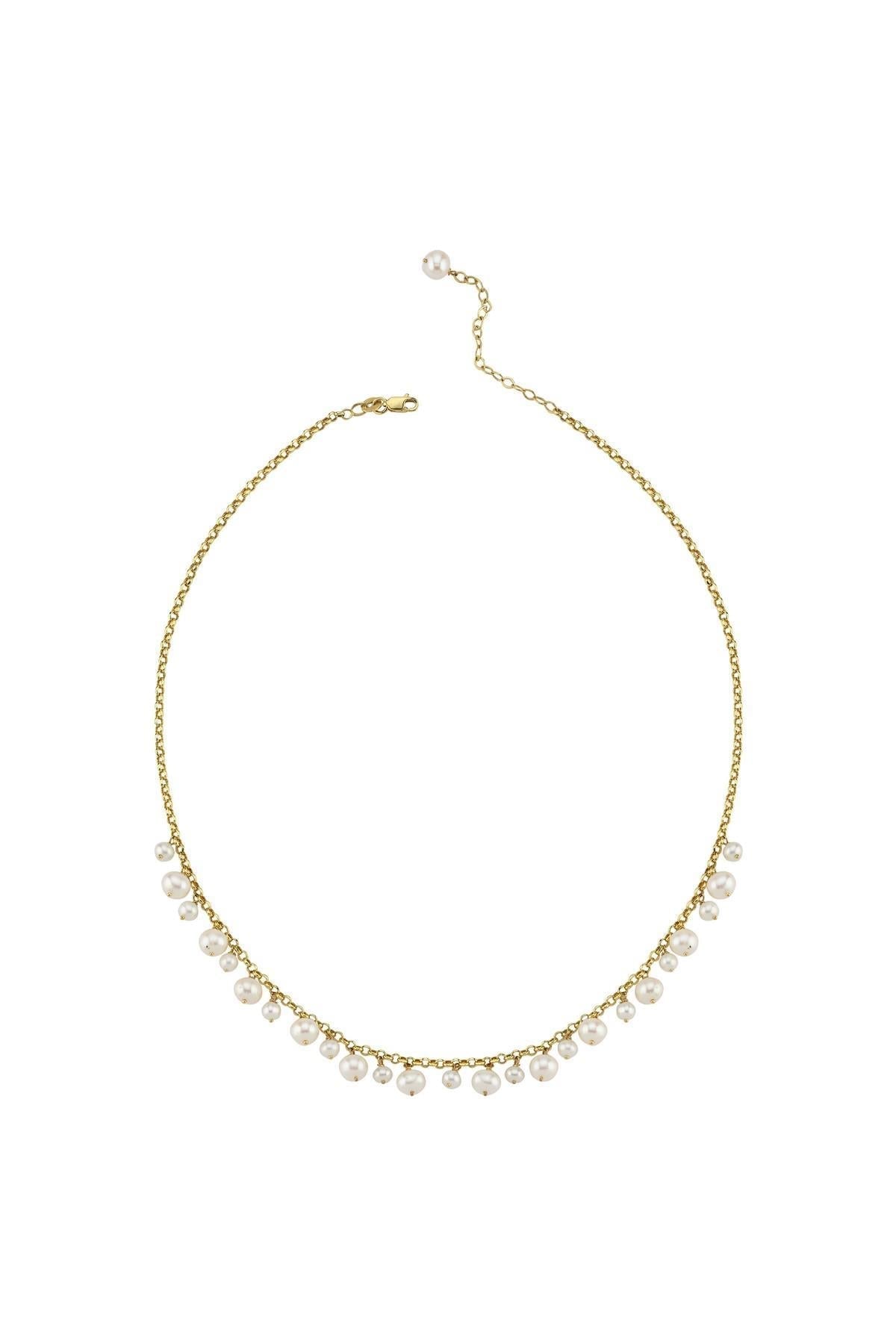 Doğal İncili Sallantılı Kolye