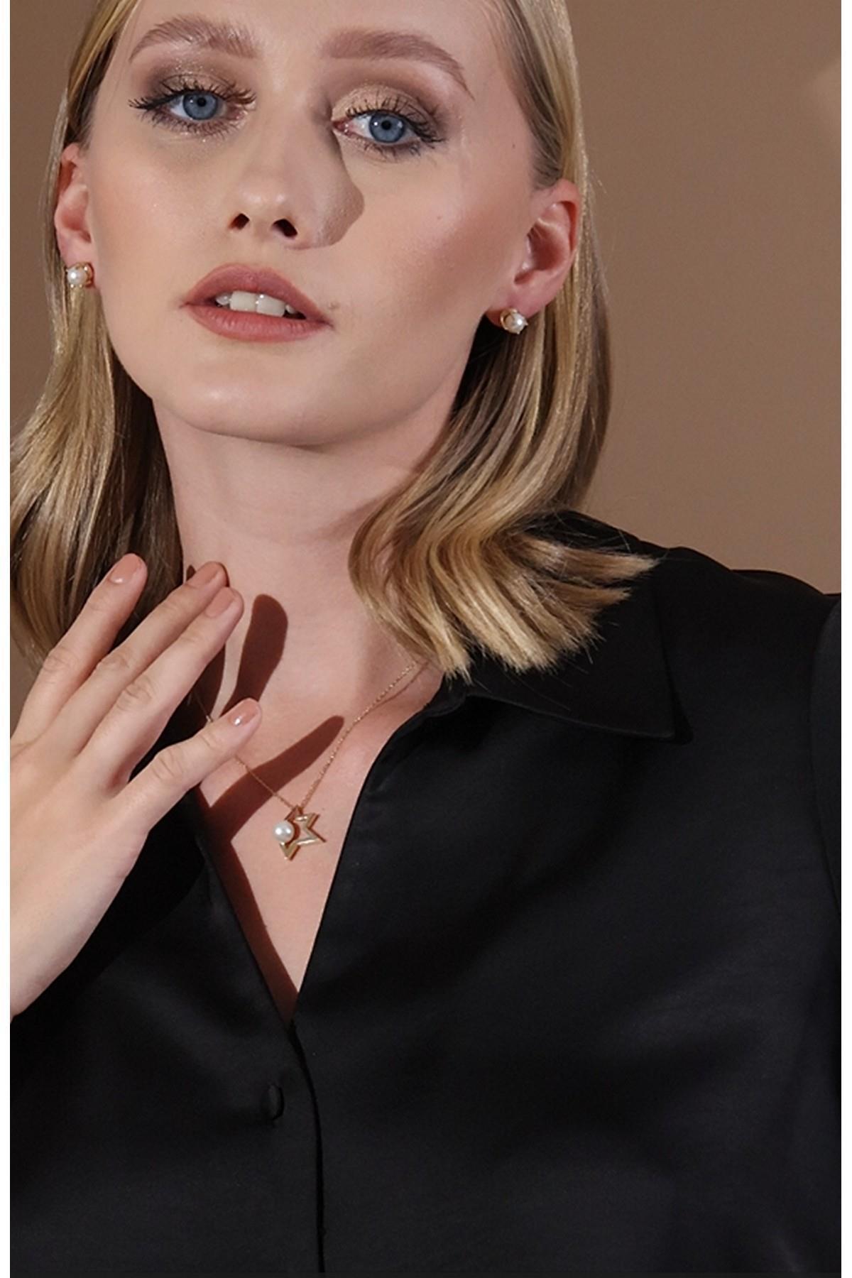 Doğal İncili Küpe