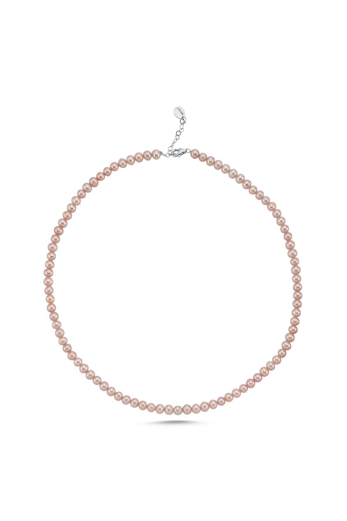 Pembe Doğal İnci Kolye