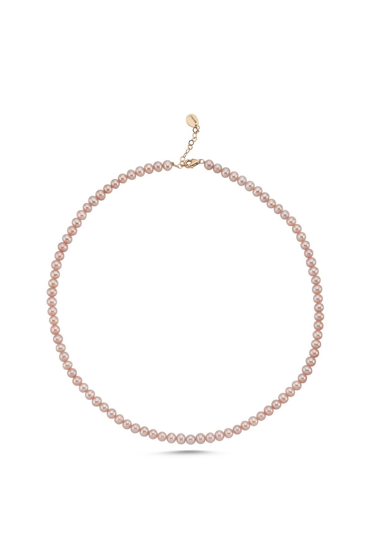 Pembe Doğal İnci Kolye