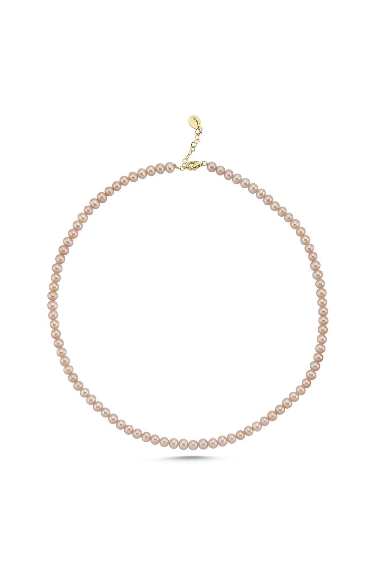 Pembe Doğal İnci Kolye