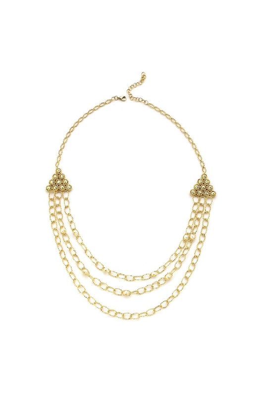 Üçgen Dorikalı Doğal İnci Kolye