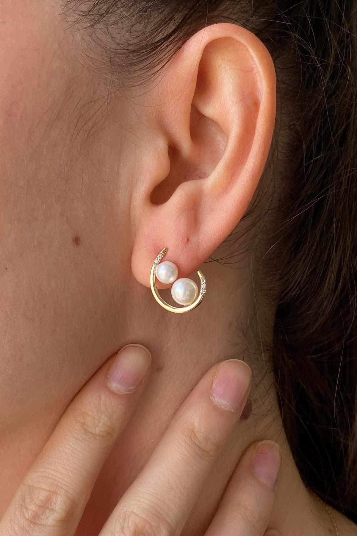 Çift Doğal İnci Küpe