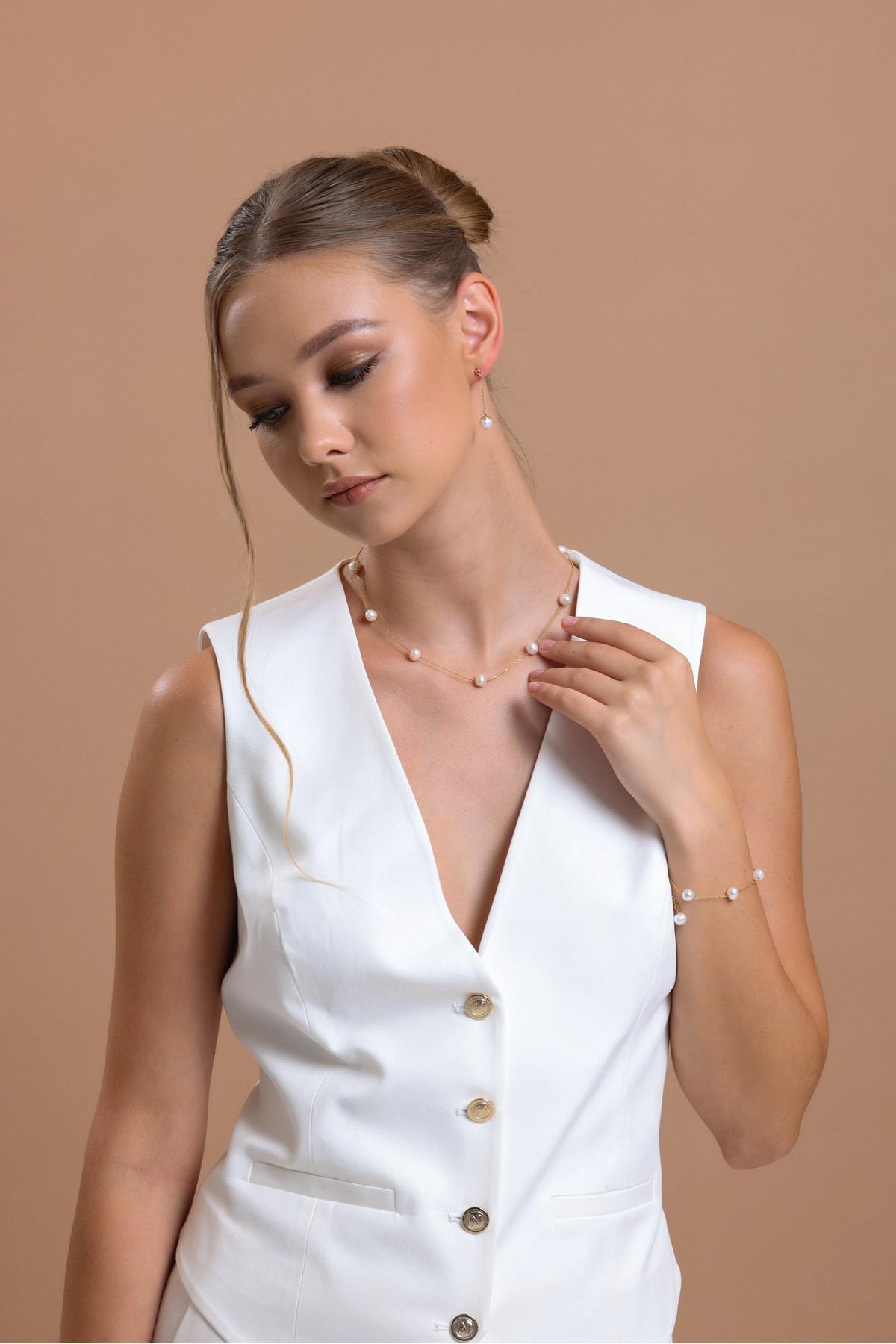 Çıtır Doğal İnci Zincir Kolye