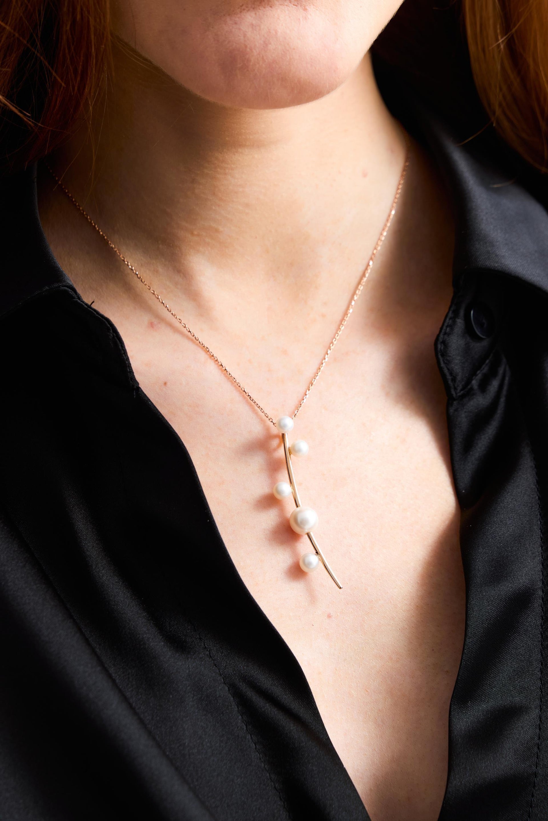 Çubuklu Tatlı Su Doğal İnci Kolye