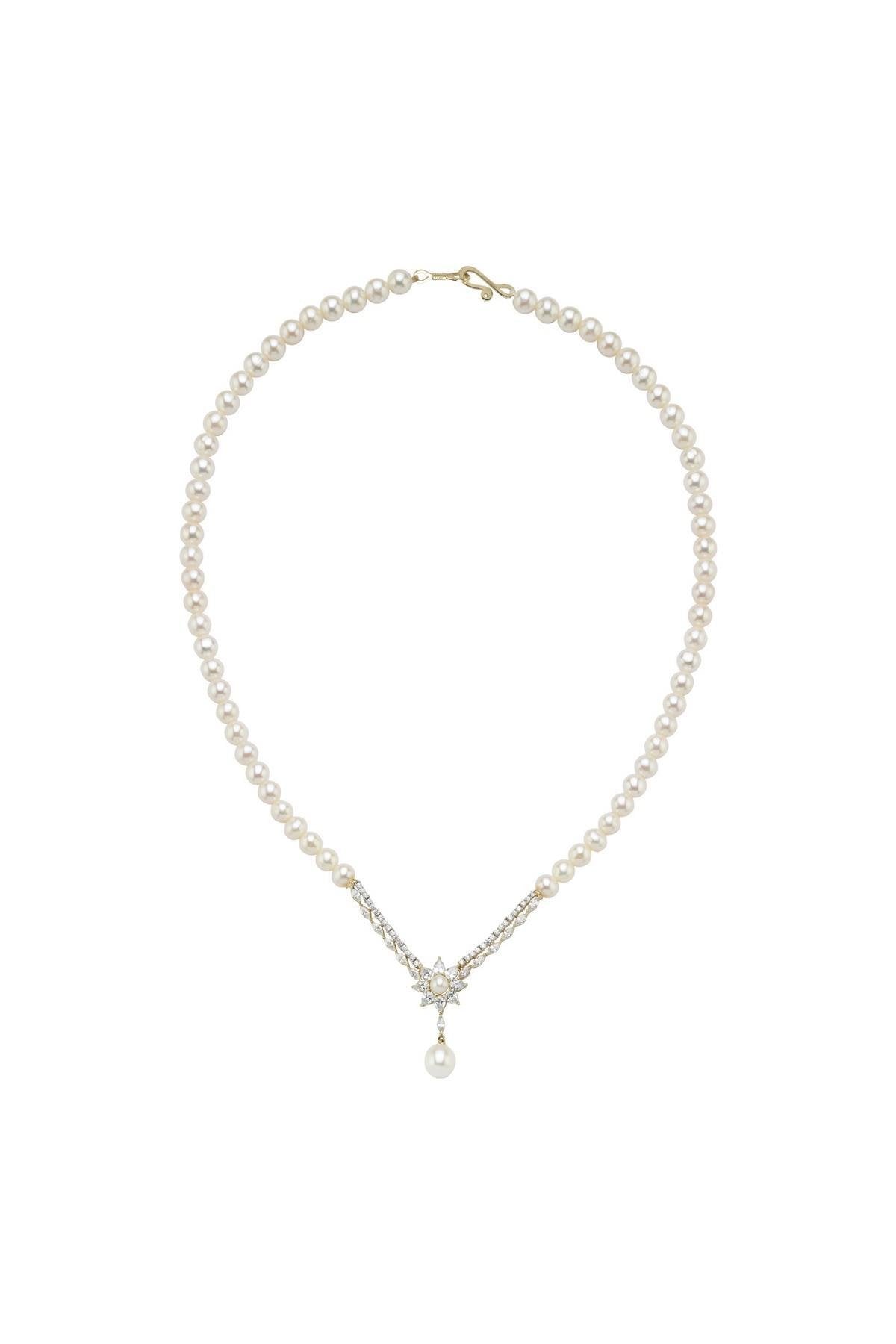 Papatya Modeli Doğal İnci Yüzük