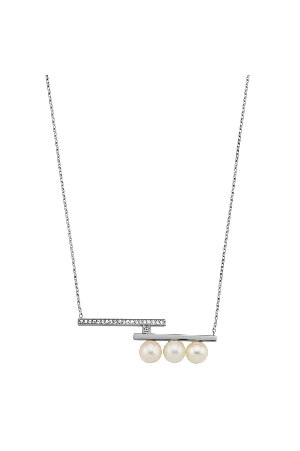 Üç Doğal İncili Kolye