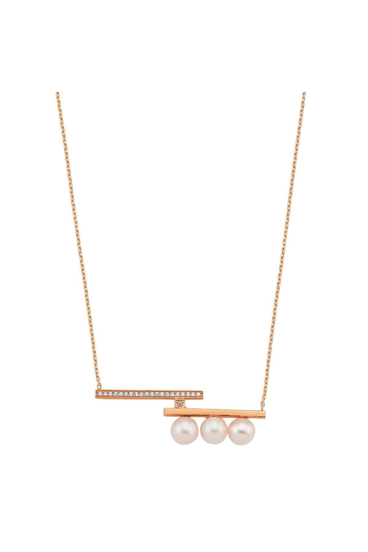 Üç Doğal İncili Kolye