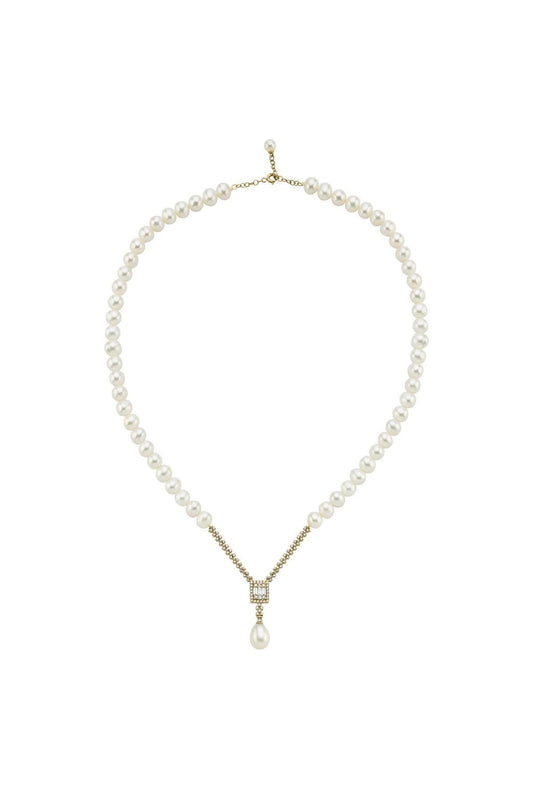 Baget Doğal İnci Sallantılı Kolye