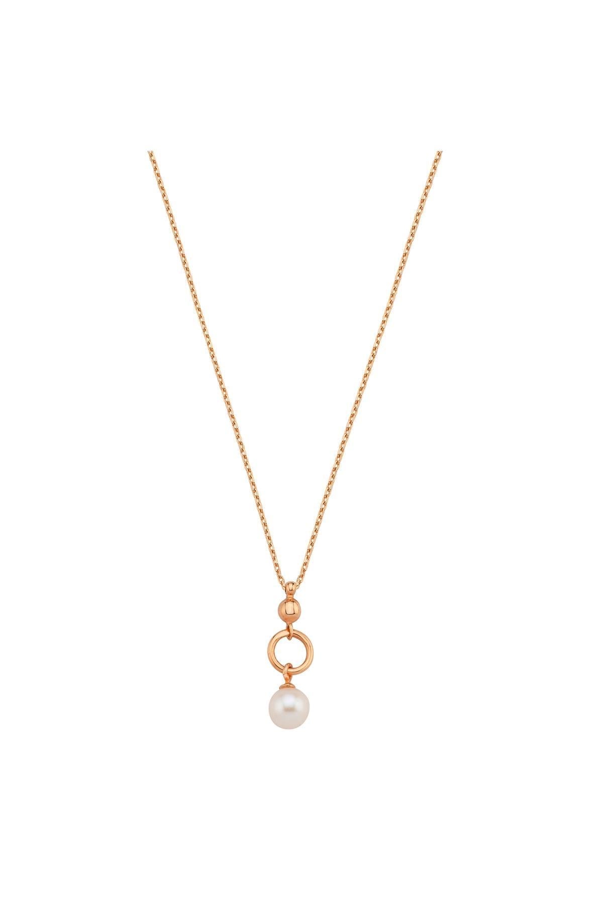 Halka Tatlı Su Doğal İnci Kolye