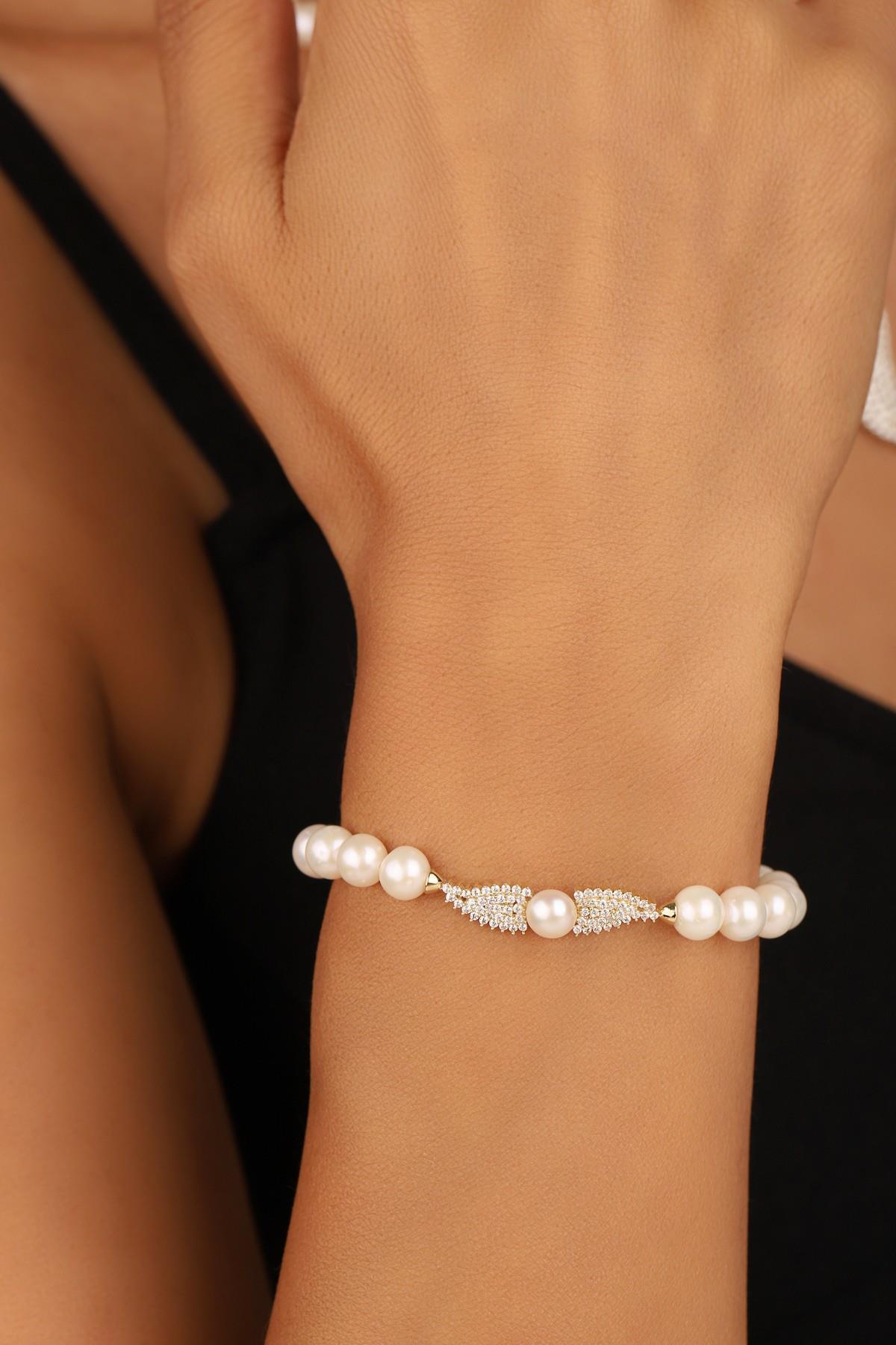 Su Yolu Taşlı Doğal İnci Küpe Kolye Bileklik Yüzük Dörtlü Set