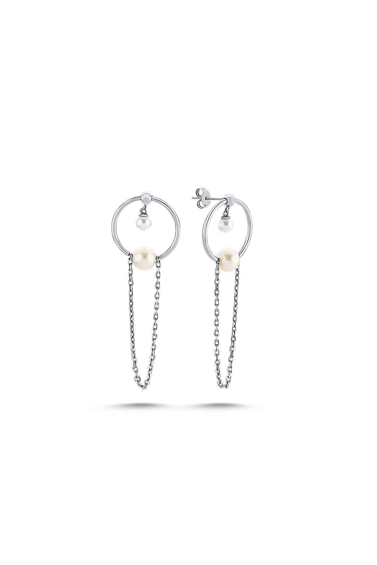 Tatlı Su Doğal İnci Sallanan Küpe