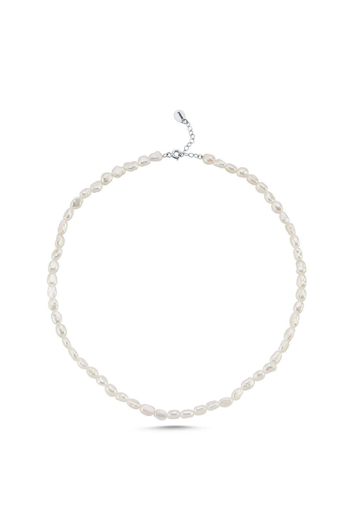 Yassı Barok İnci Kolye