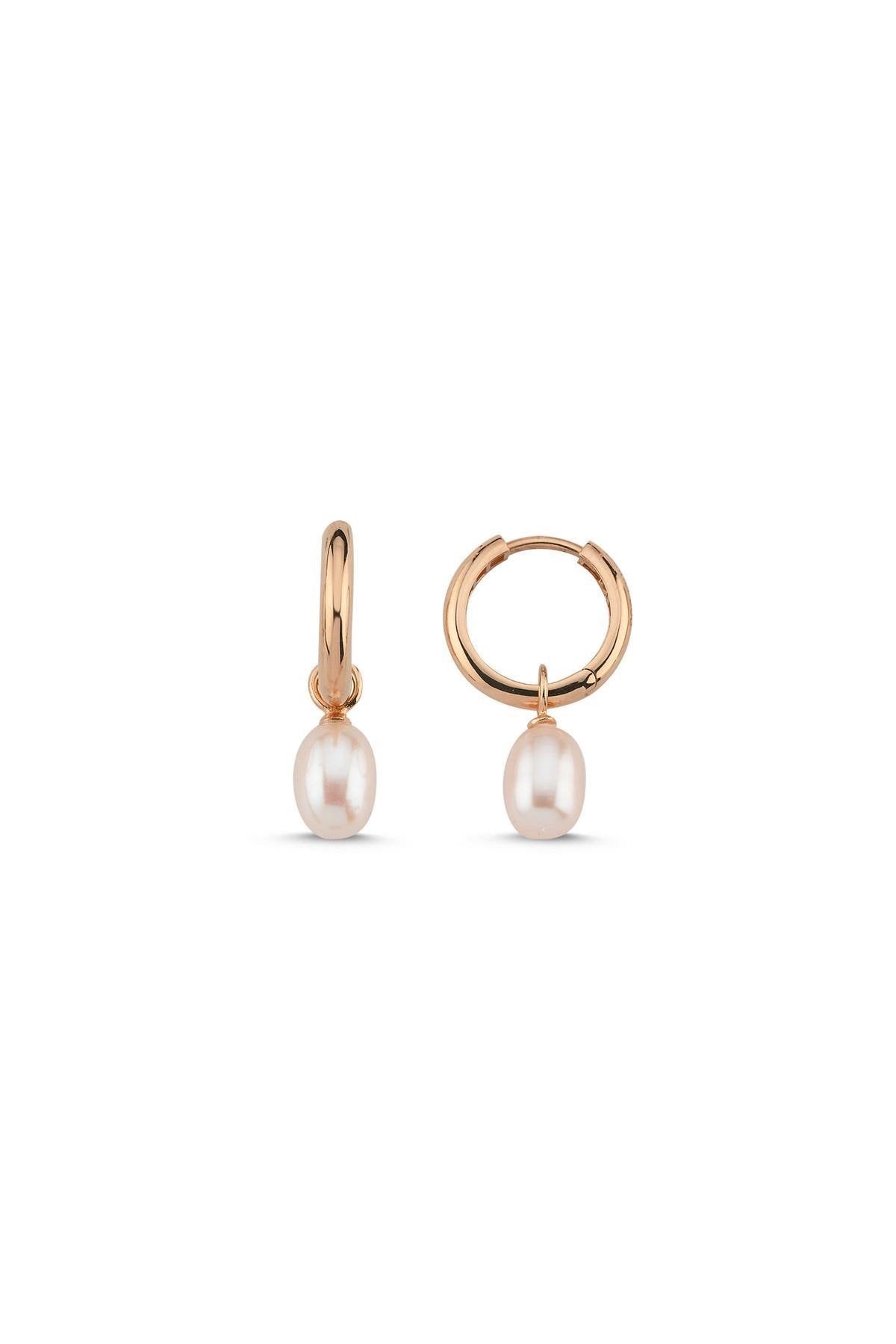 Doğal İnci Sallantı Küpe