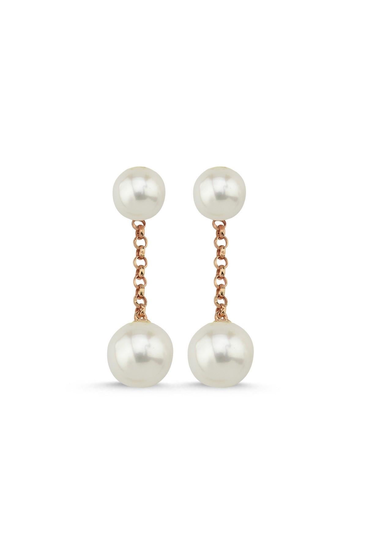 Doğal İnci Sallantılı Küpe