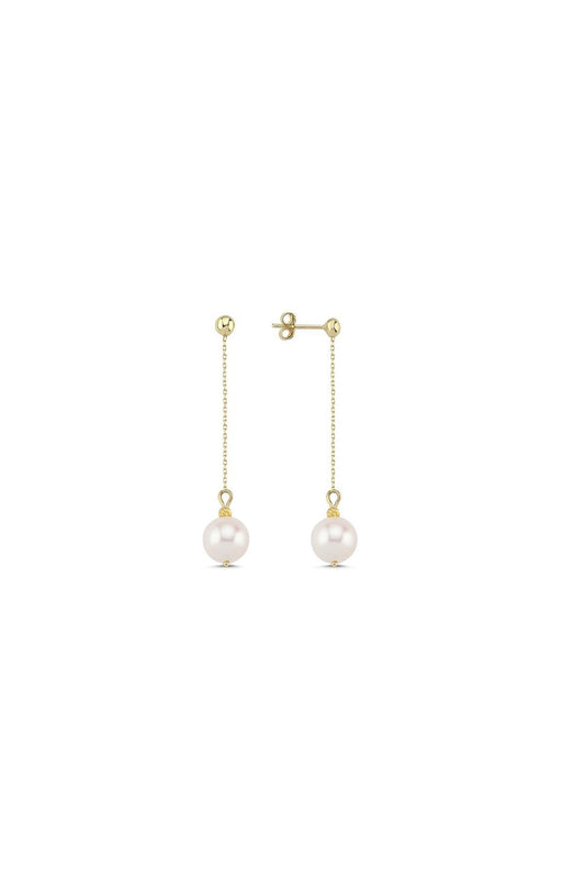 Doğal İnci Sallantılı Küpe