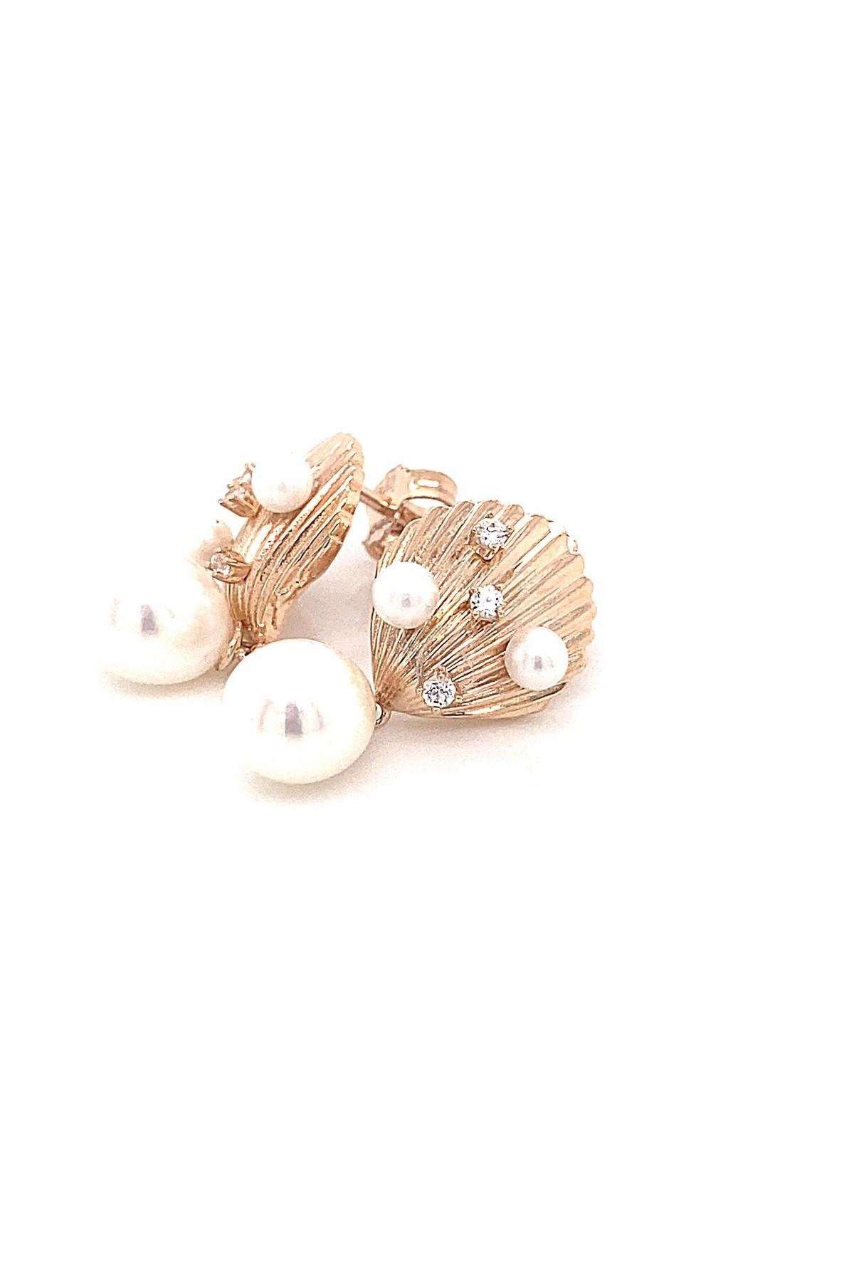 İstiridye Doğal İnci Küpe