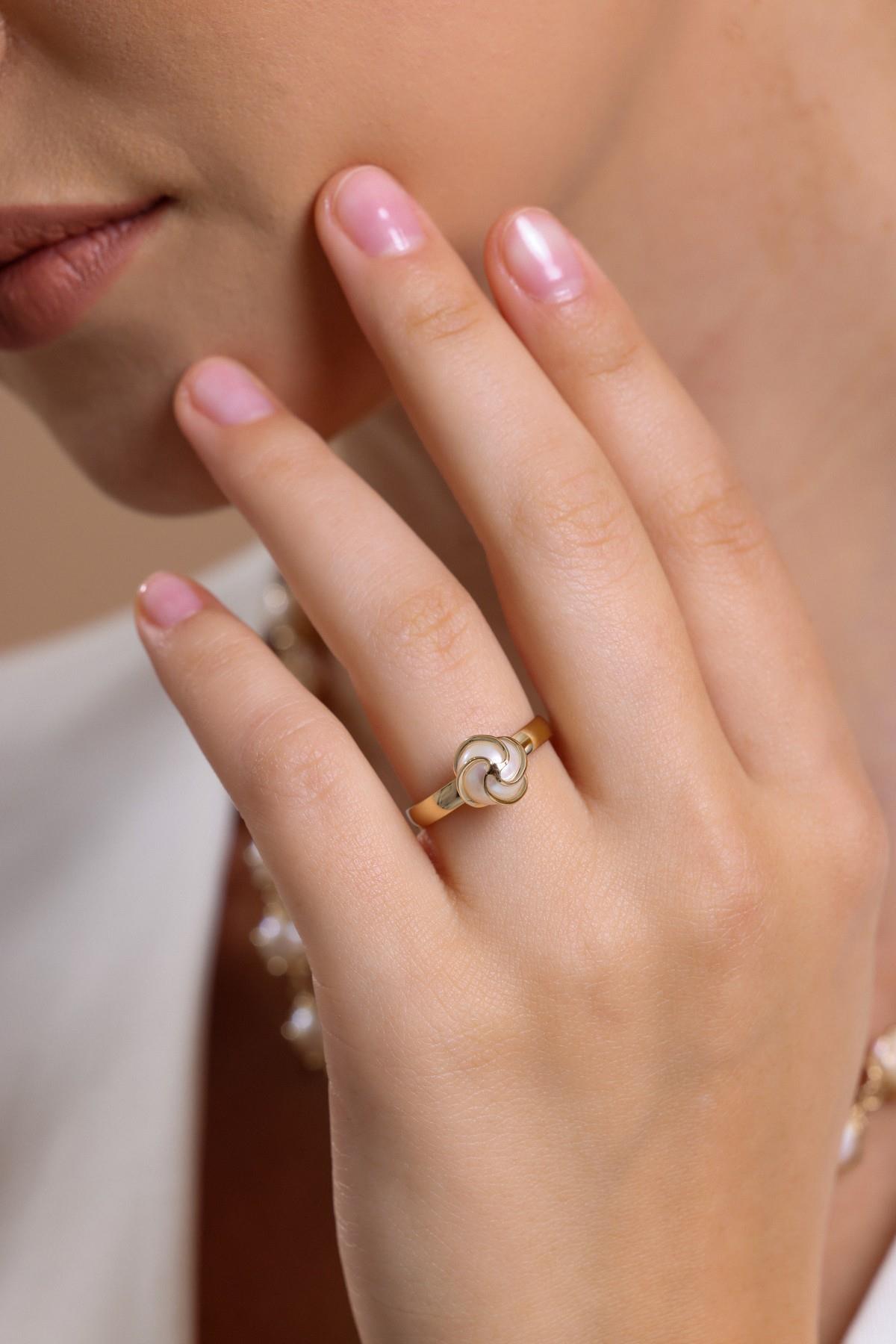 Kafes Doğal İncili Küpe Kolye Bileklik Yüzük Dörtlü Set