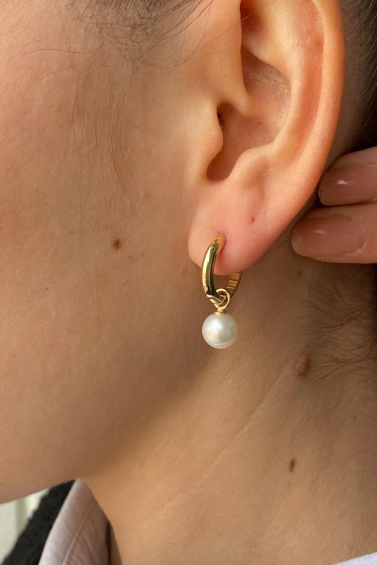 Sallantı Doğal İnci Küpe