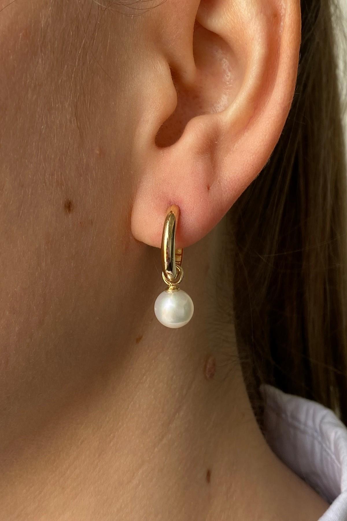 Sallantı Doğal İnci Küpe