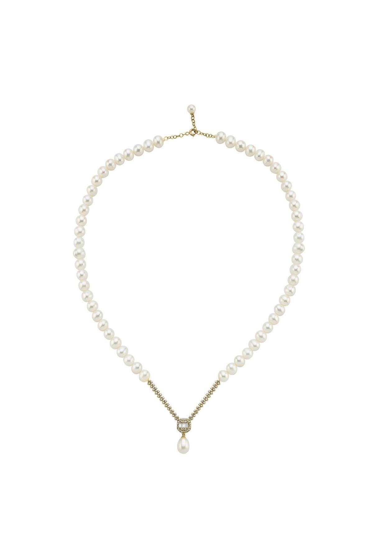 Baget Doğal İnci Kolye