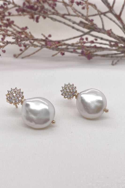 Barok Doğal İnci Küpe