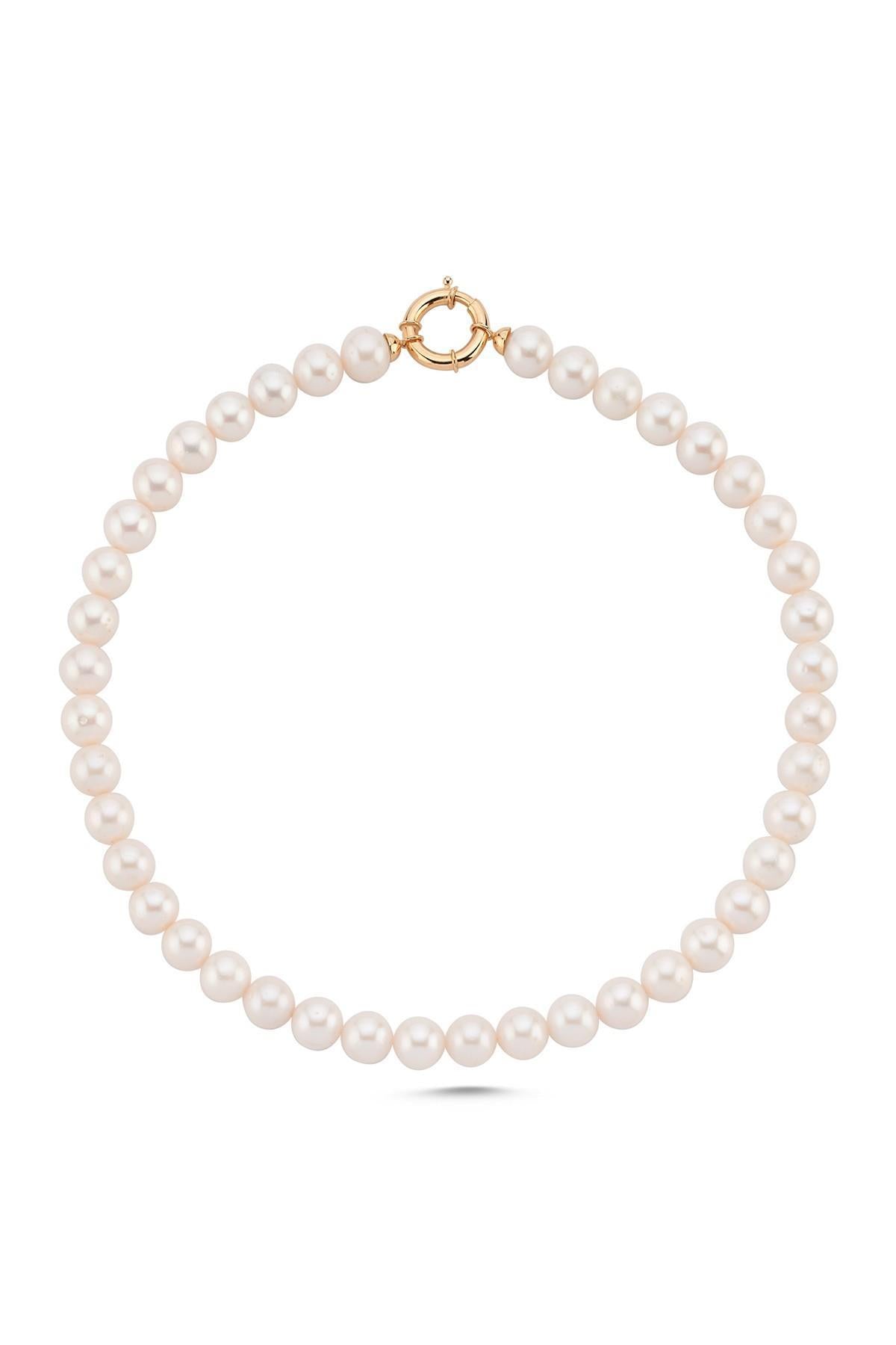 Denizci Kilit Doğal İnci Kolye