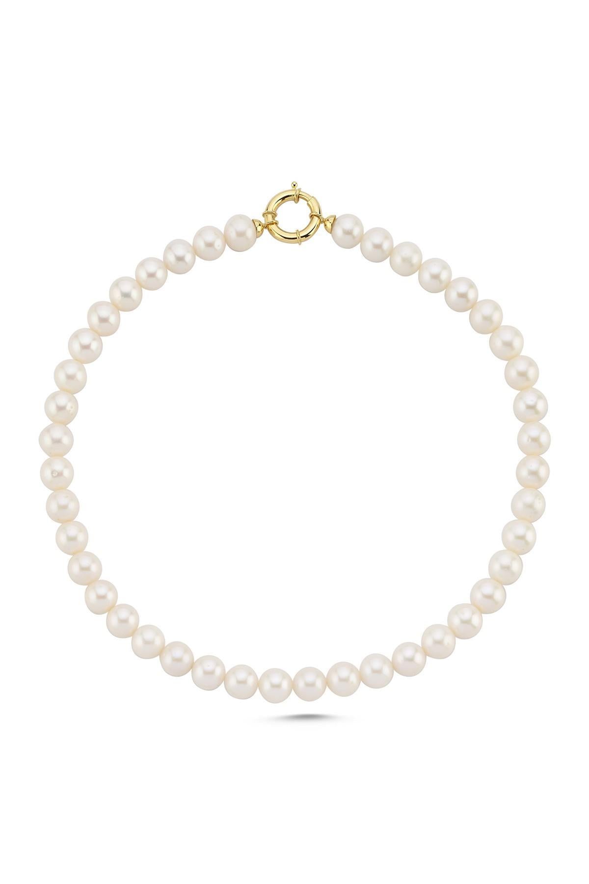 Denizci Kilit Doğal İnci Kolye