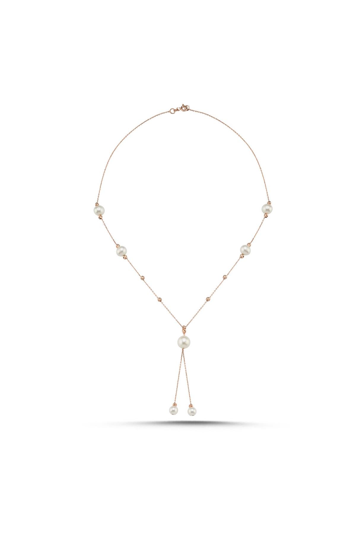 Dorikalı Sallantılı Doğal İnci Kolye