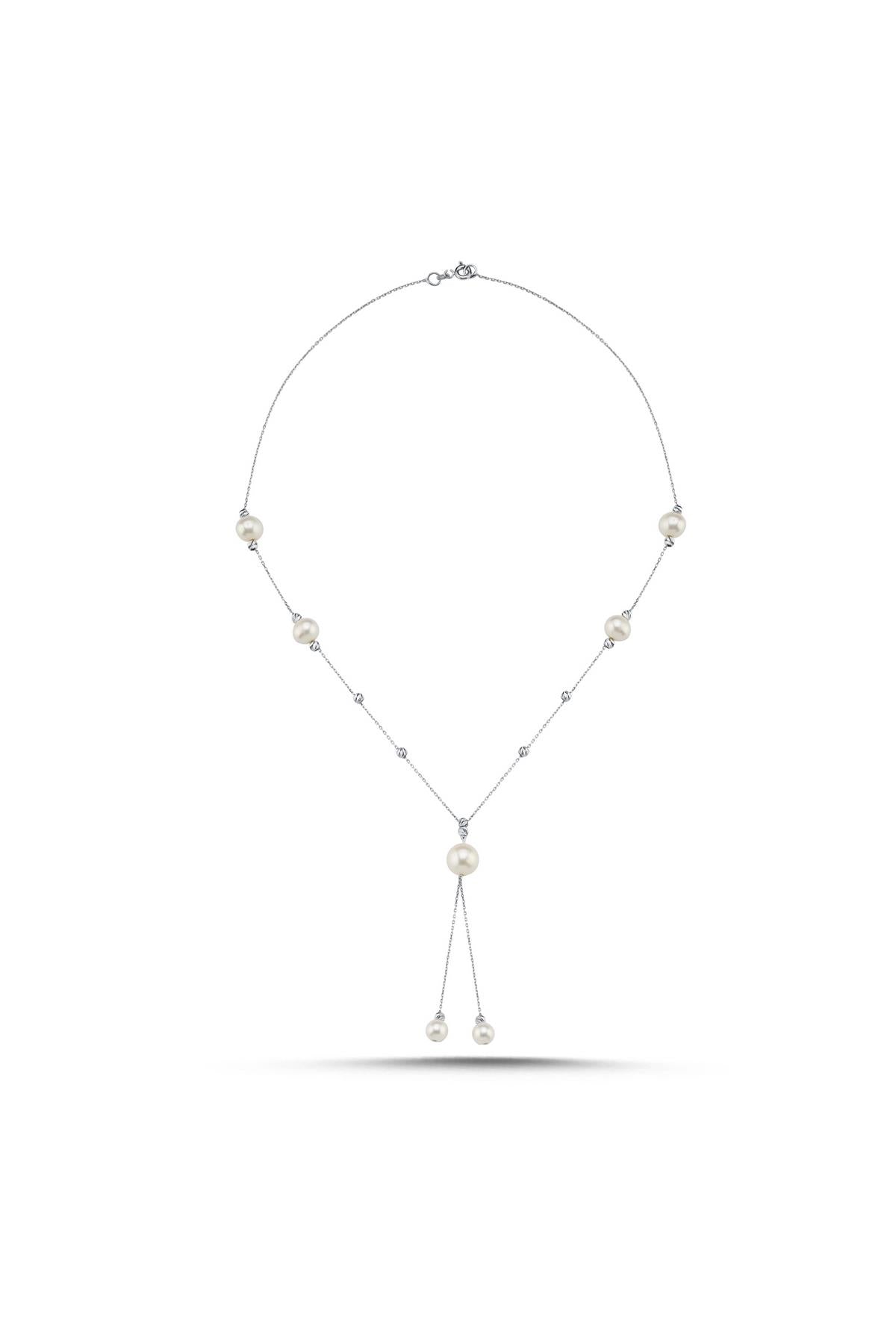 Dorikalı Sallantılı Doğal İnci Kolye