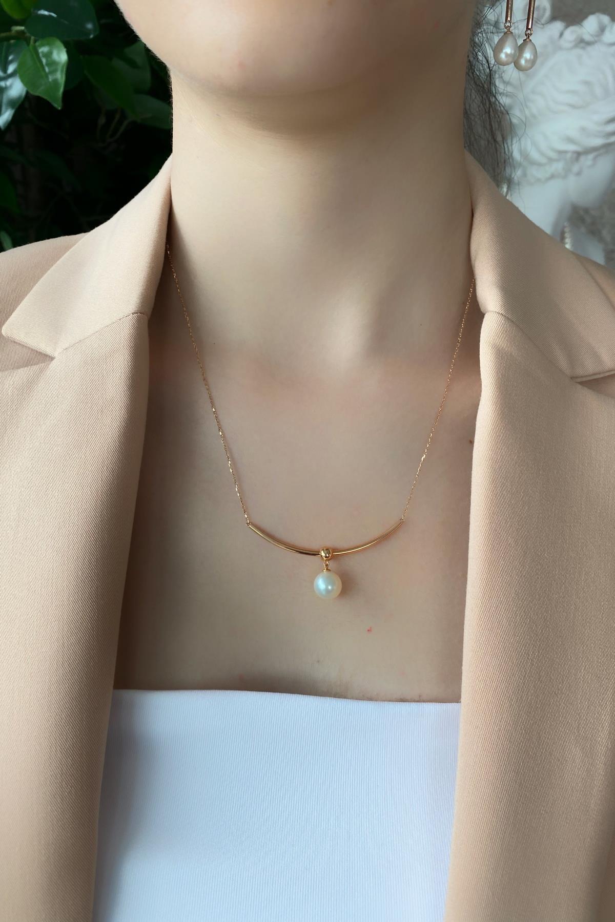 Tatlı Su Doğal İnci Kolye