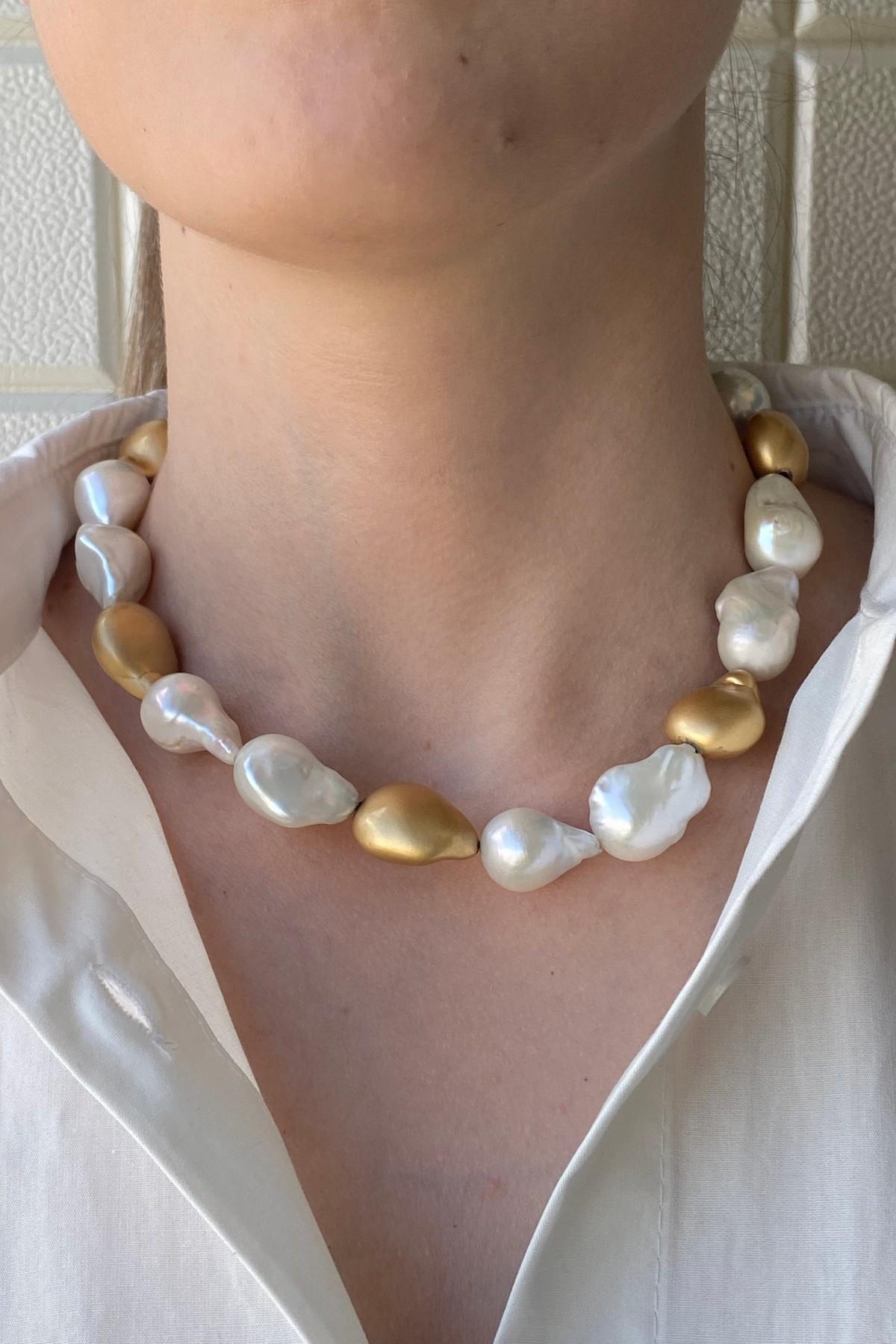 Barok Doğal İnci Kolye