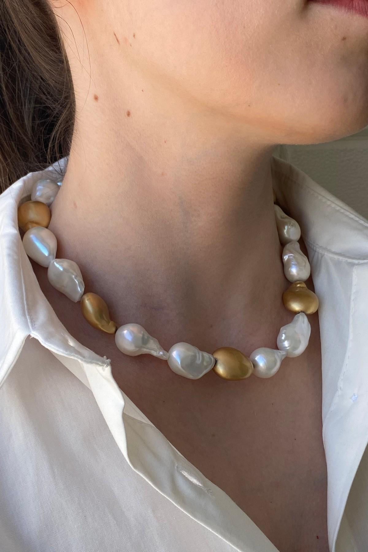 Barok Doğal İnci Kolye