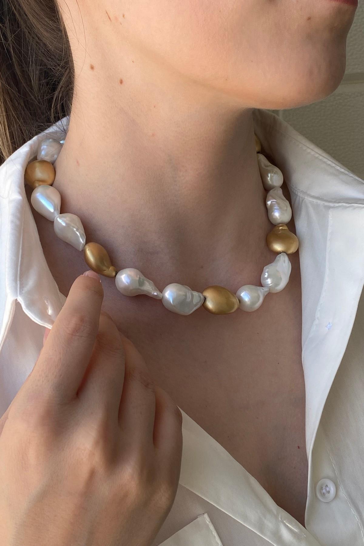 Barok Doğal İnci Kolye