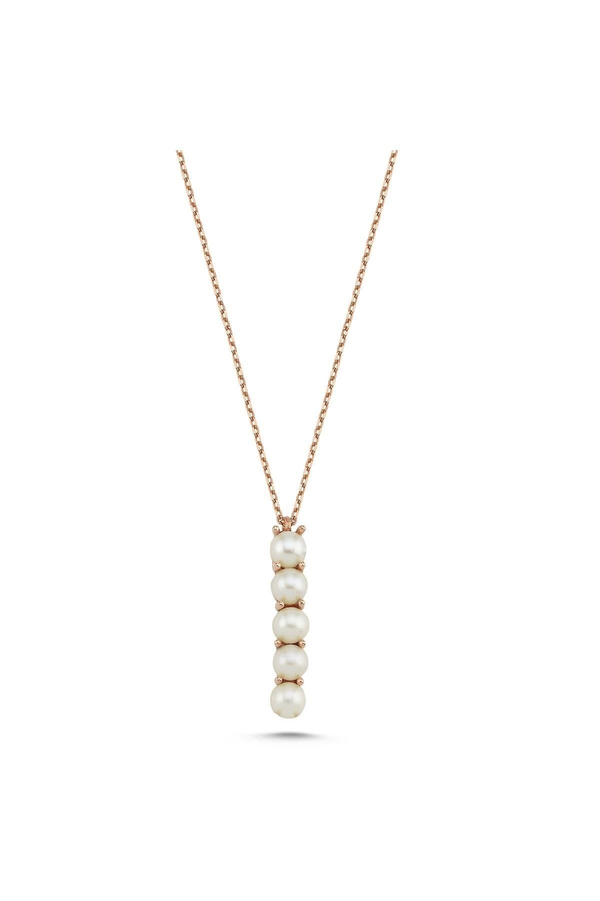 Beş Doğal İnci Kolye