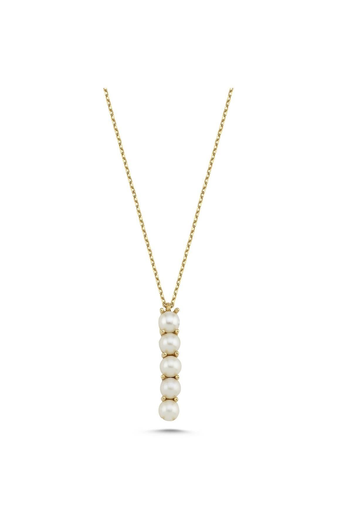 Beş Doğal İnci Kolye