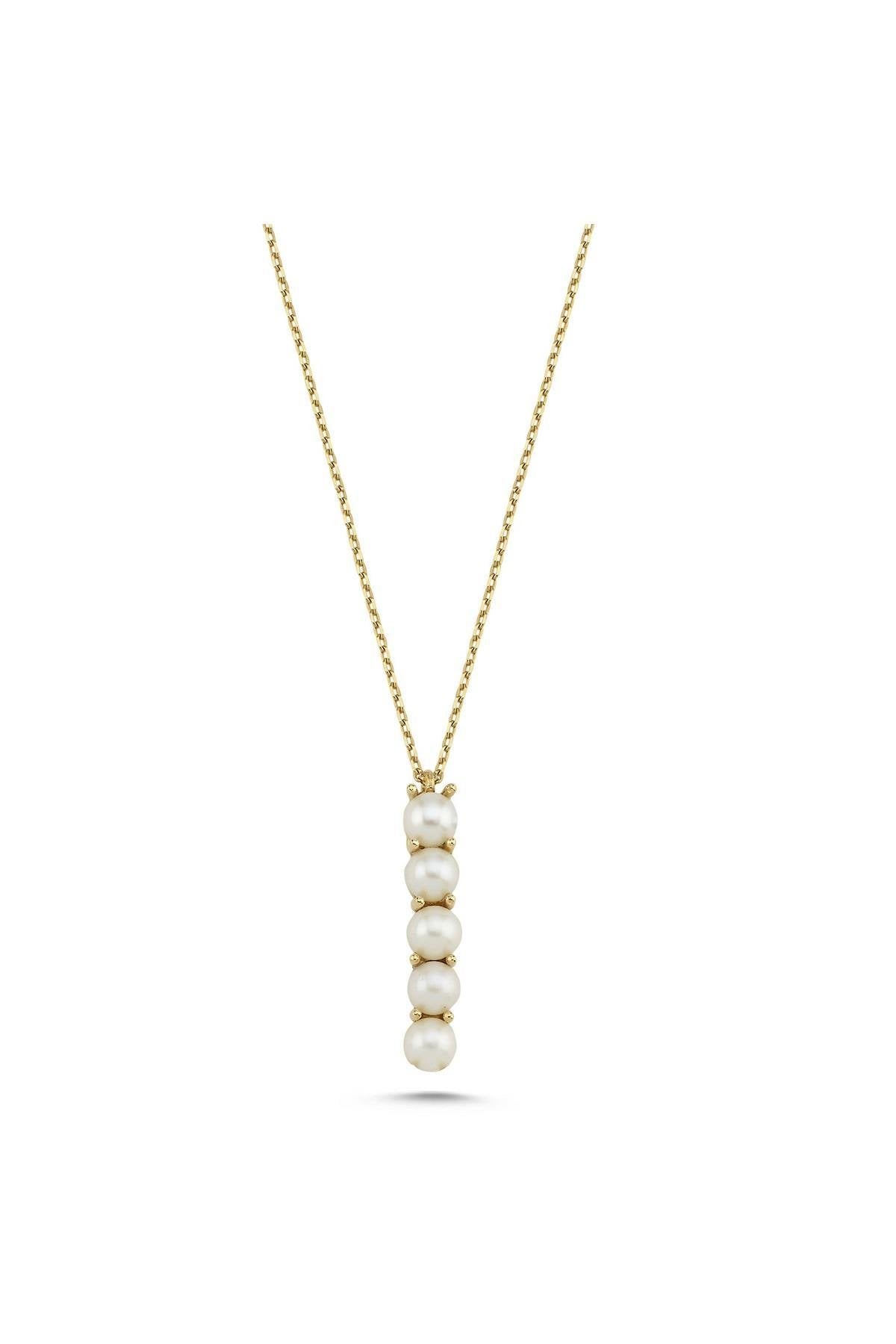 Beş Doğal İnci Kolye