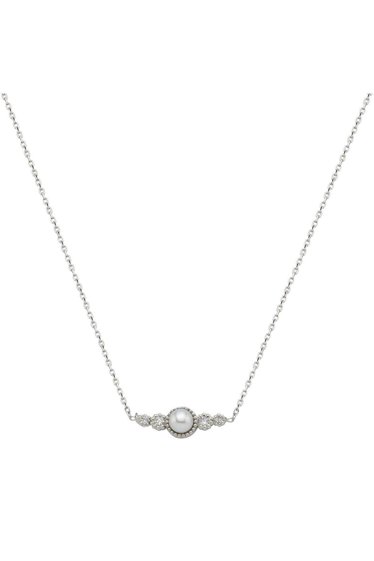 Çıtır Doğal İnci 0,11 Karat Pırlanta Kolye