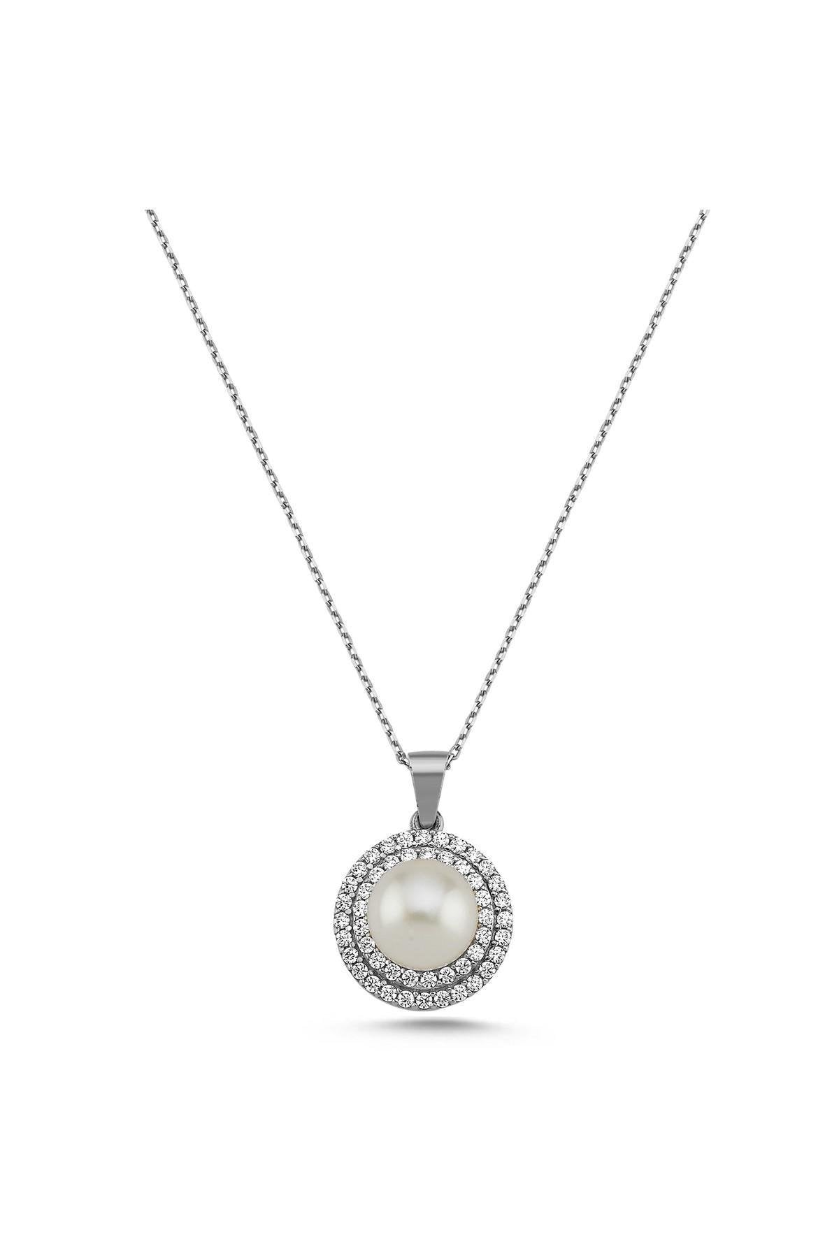 Doğal İnci Taşlı Kolye